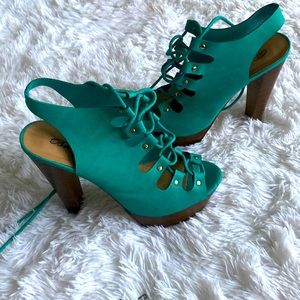 Tie up sling-back sandals